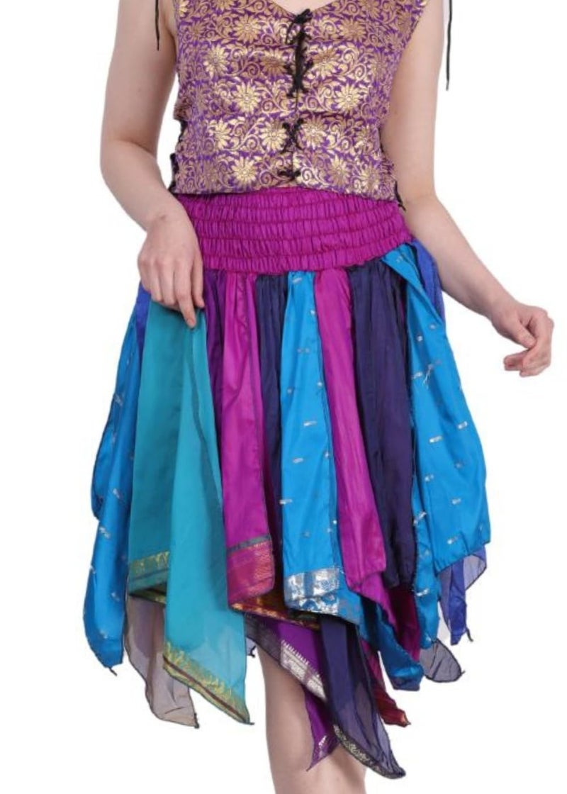 Wevez Women's Tribal Leaves Style Skirt Pack of 3, One Size, Assorted - Image 4